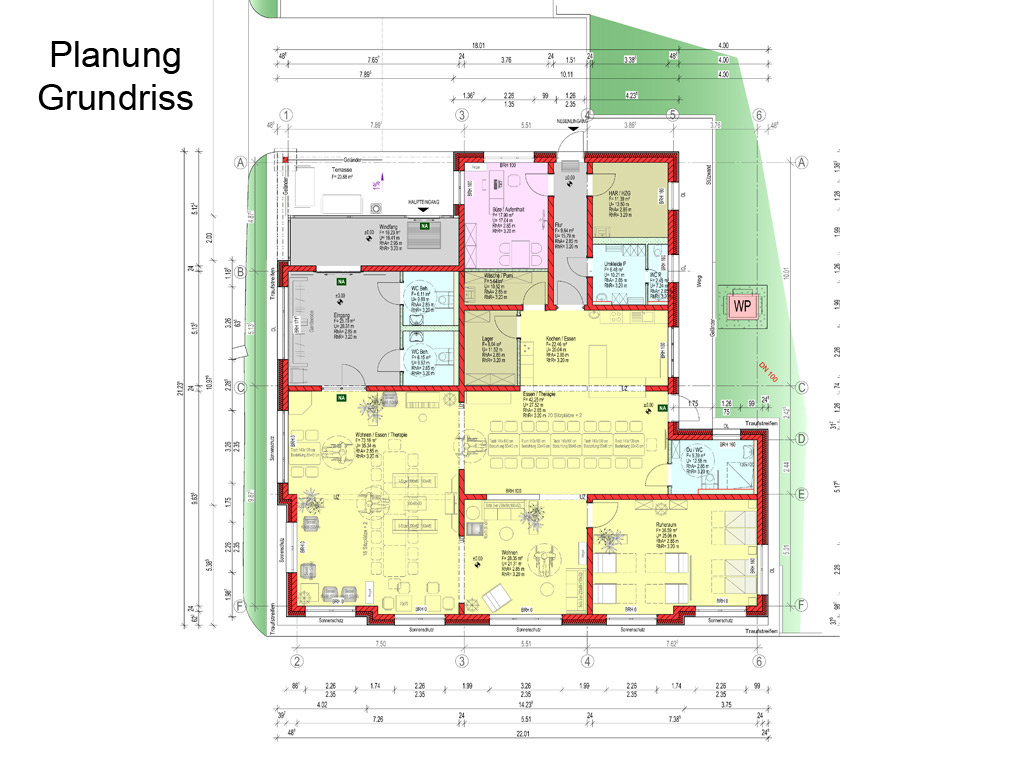 Planung Grundriss Tagespflege Günzerode