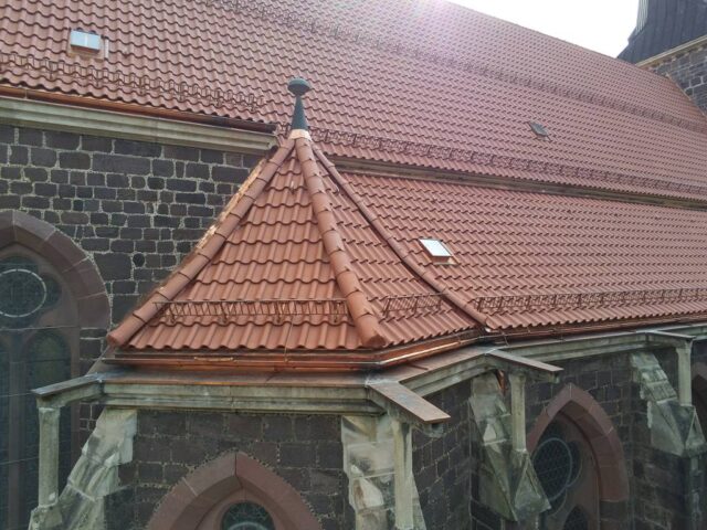 Dacheindeckung Walmspitze Wasserspeier Kirche Ilfeld 2025