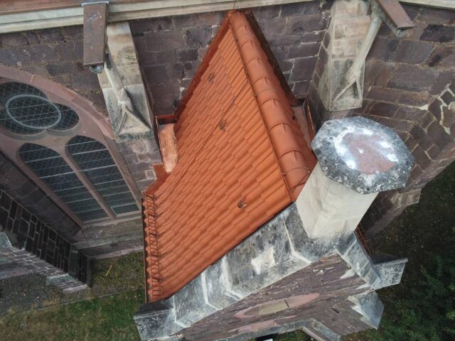 Sakristei von oben _ Kirche Ilfeld _ Dachdeckung 2025