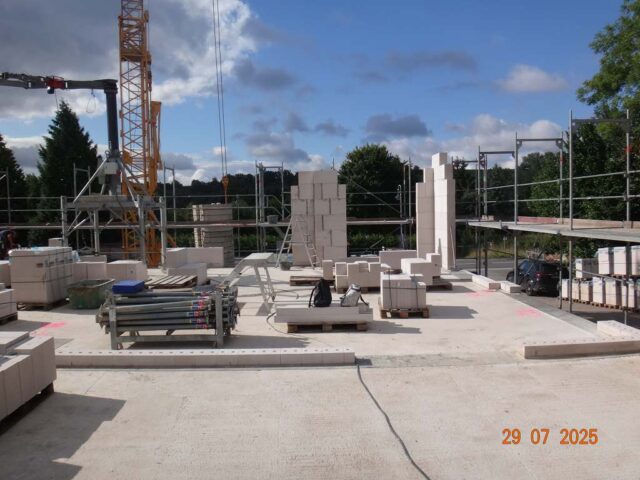 Tag 59_Diakonie Günzerode_Baustelle_Mauerwerk_Außenecke Tag 59_Diakonie Günzerode_Baustelle_Mauerwerk_Außenecke